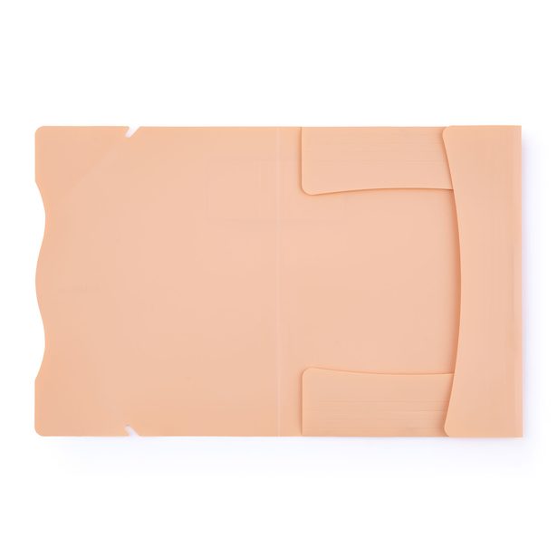 Sloha s gumou A4 PP PASTELINI meruňková