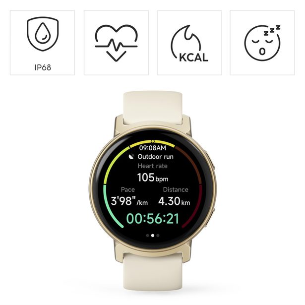 Hama 7020, smart hodinky, GPS, AMOLED 1,32", telefonování, hlas. asistent, IP68/3 ATM