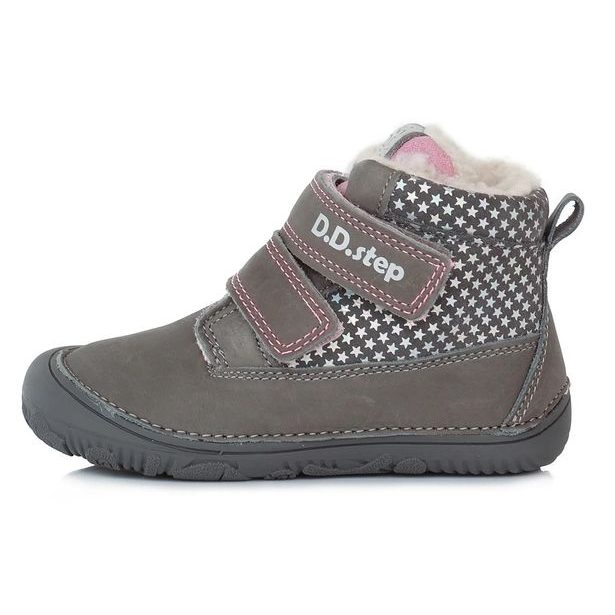 DDstep dětské barefoot zimní boty W073-29B - Grey