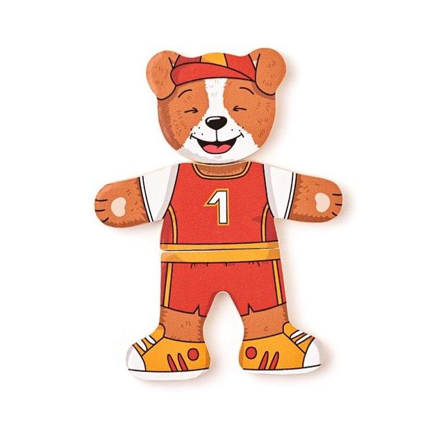 Puzzle šatní skříň "Pejsek", 18 dílů