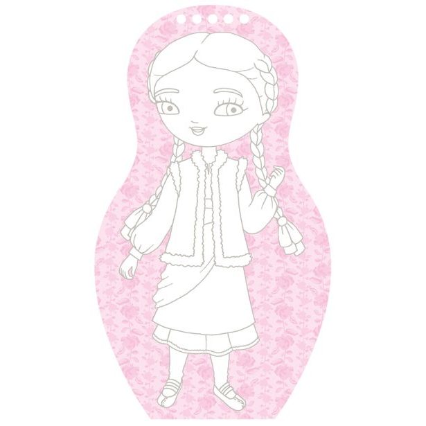 Oblékáme ukrajinské panenky ALINA – Omalovánky