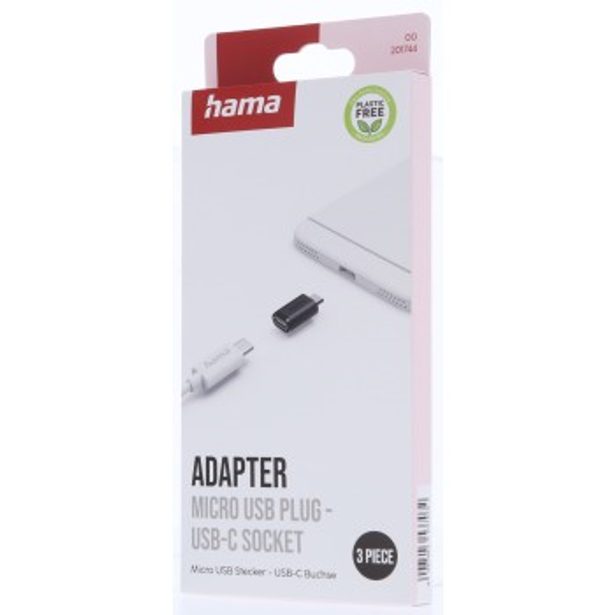 Hama redukce micro USB na USB-C, kompaktní, 3 ks