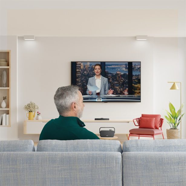 Hama bezdrátový přenosný TV reproduktor, nabíjecí základna s 2,4 GHz vysílačem, Bluetooth