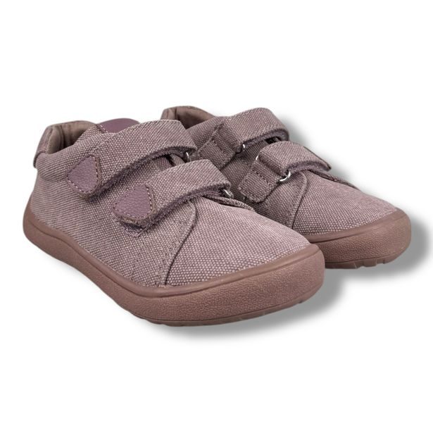 Dětské plátěné BAREFOOT tenisky Protetika starorůžové