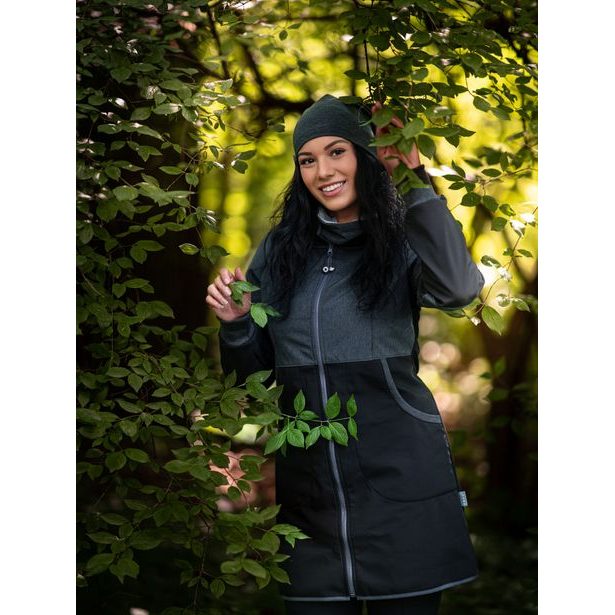 Unuo, Dámský nákrčník z teplákoviny, Grafitová Šedá