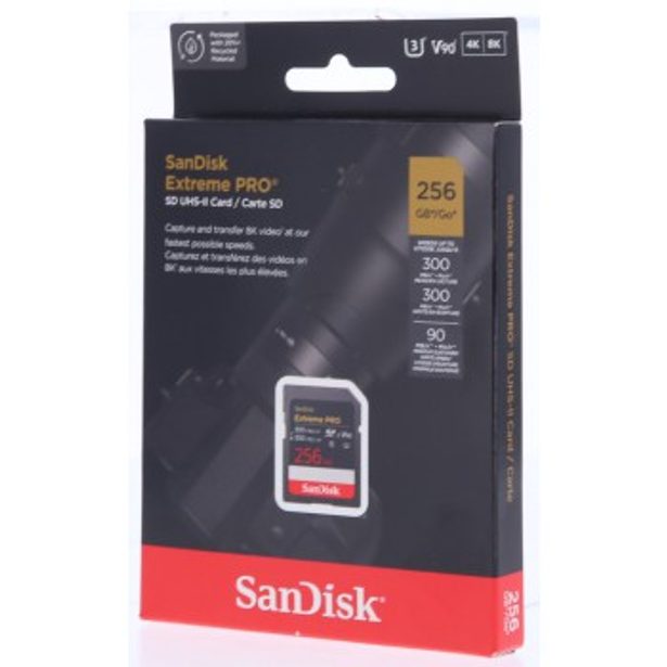 SanDisk Extreme PRO, 256 GB SD UHS-II (V90)