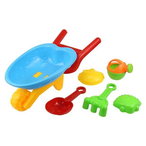 Plastica Hračky na písek - Sada báboviček v mini kolečku, 5 ks