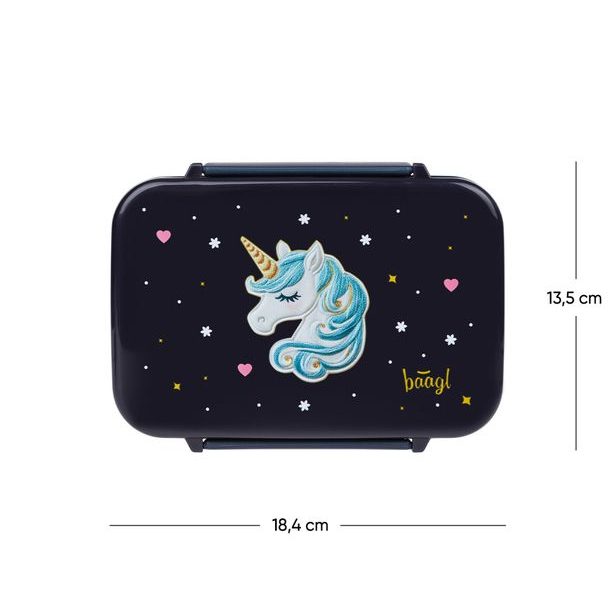 BAAGL Box na svačinu s přihrádkami Unicorn Gold