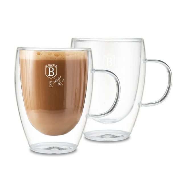 BERLINGERHAUS Hrnek na kávu skleněný 300 ml sada 2 ks BH-8768