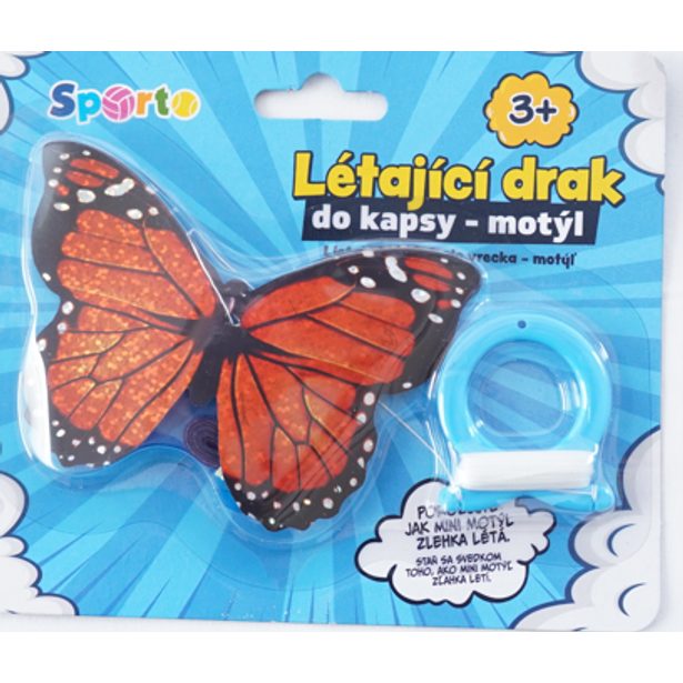 SPORTO Létající drak do kapsy - motýl