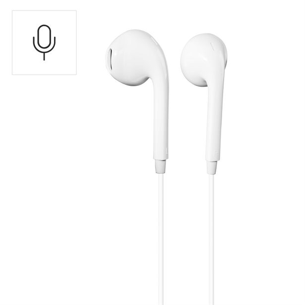 Hama sluchátka s mikrofonem Glow II, pecky, konektor Lightning, bílá