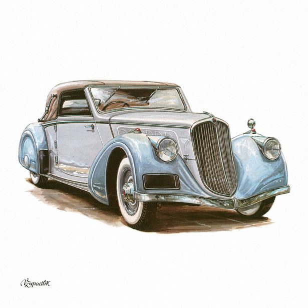 NOTIQUE Poznámkový kalendář Classic Cars – Václav Zapadlík, 2026, 30 x 30 cm