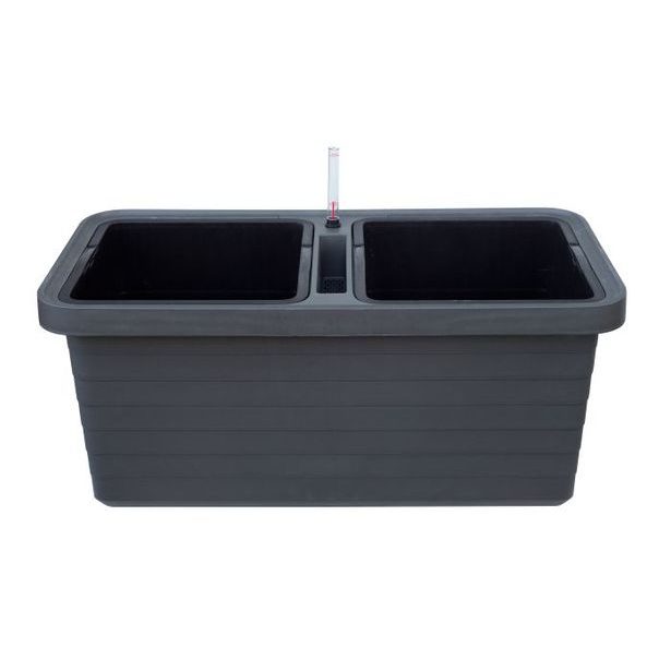 truhlík DUO antracit 78x39x35cm BERBERIS samozavl.