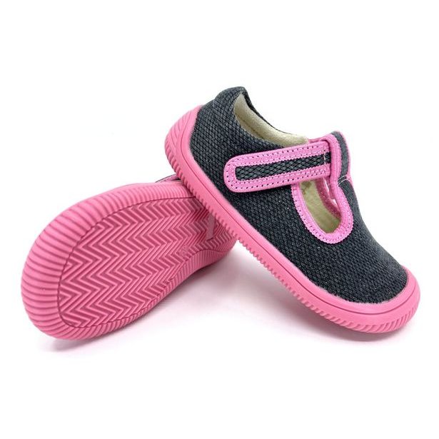 Dětská BAREFOOT domácí obuv/letní plátěnky Protetika - Kirby Pink
