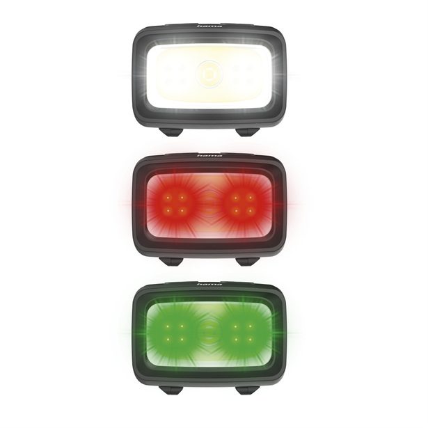 Hama HL350, LED čelovka, COB, svítivost 350 lm, dosvit 60 m, IP44, SOS píšťalka, baterie