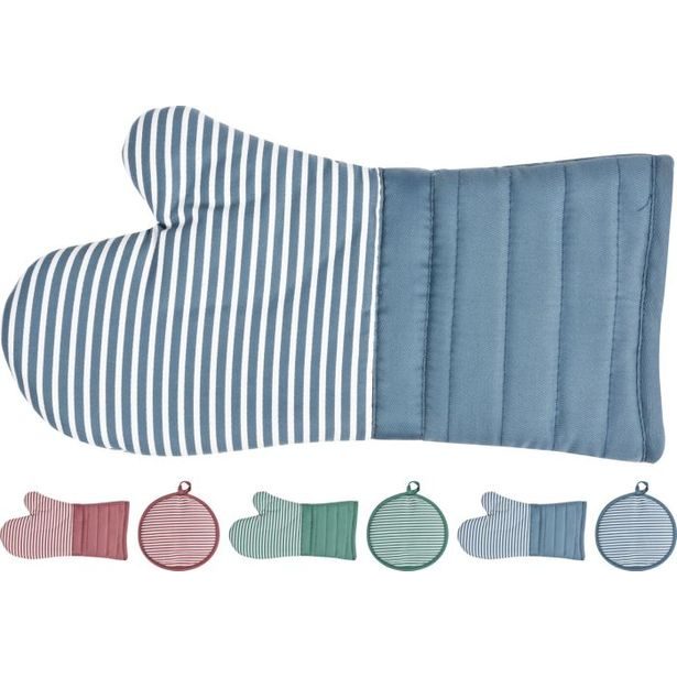 chňapka 18x34cm prstová+chňapka d21cm, 3barvy, textil