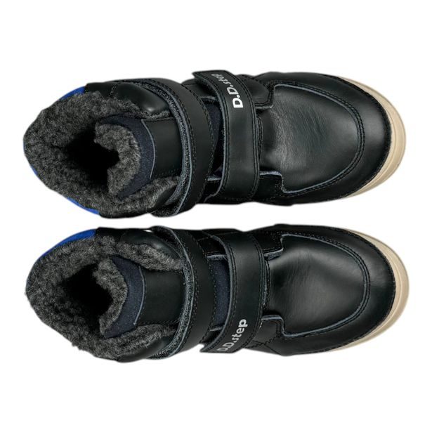 DDstep dětské zimní barefoot boty - Tmavě modré s hvězdou