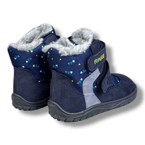 FARE BARE dětské zimní nepromokavé boty - modro-šedé
