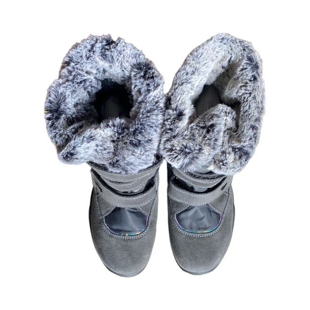 Dívčí zimní boty s kožíškem IMAC - 7004/026 - Dark Grey/Si