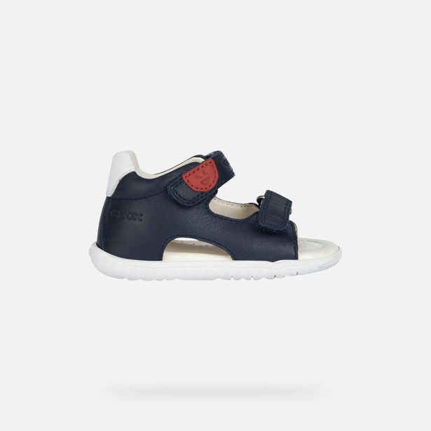 Tmavě modré chlapecké sandály pro první krůčky Geox Sandal Macchia Boy
