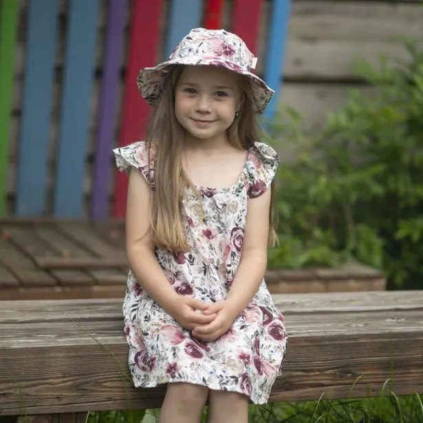 ESITO Dívčí mušelínové šaty Rose - bílá