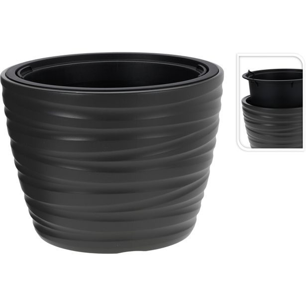 PROGARDEN Květináč průměr 37 x výška 28 cm šedá taupe KO-Y89300710