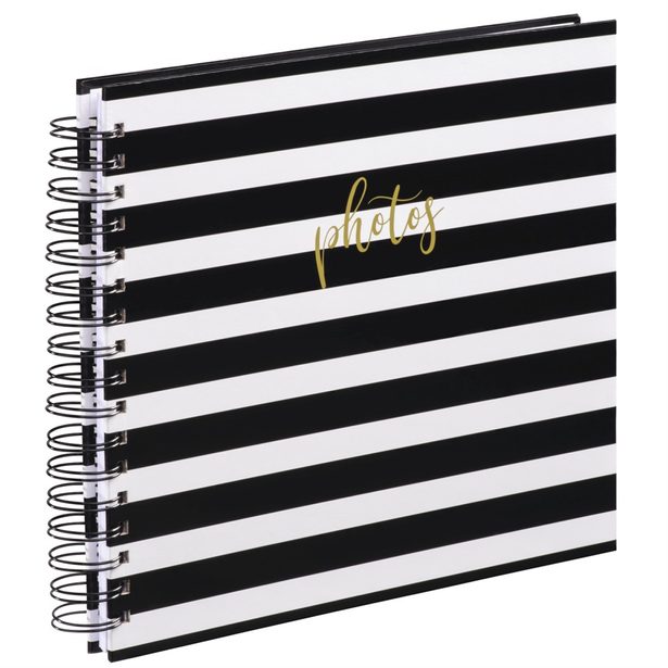 Hama album klasické spirálové BLOCKS 28x24 cm, 50 stran, bílá/ černá