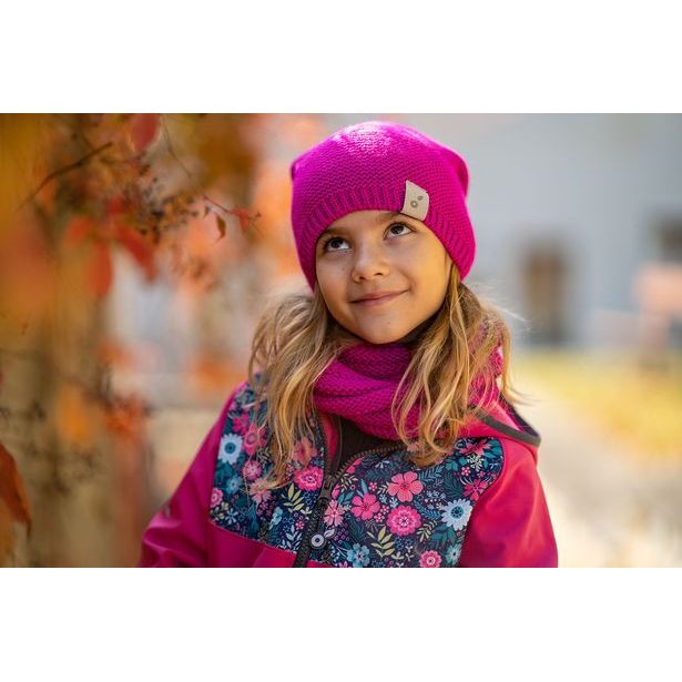 Unuo, Dětská čepice pletená, Fuchsiová