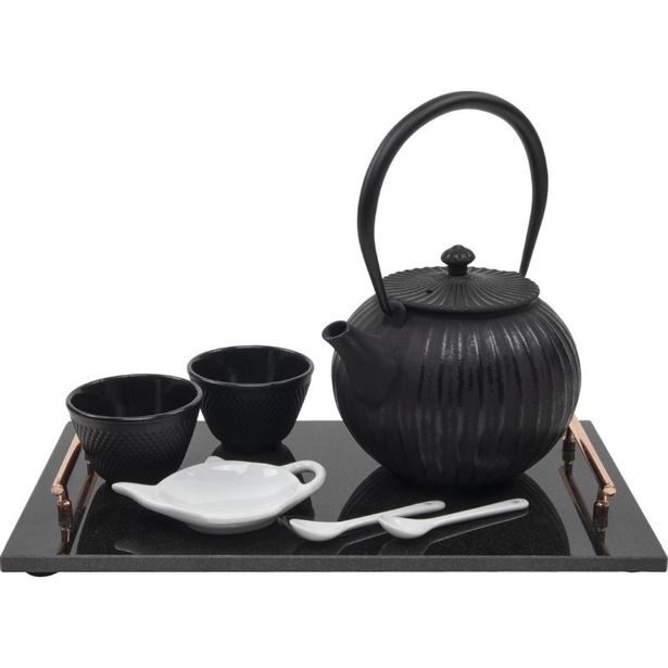 HIT Konvice na čaj s pokličkou litinová 1 l černá HT-22170630