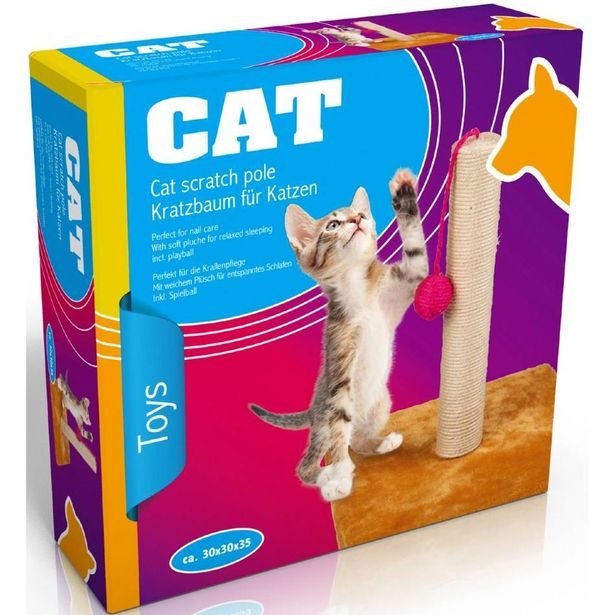 PET COMFORT Škrábadlo pro kočky s hračkou 30 cm ED-298990