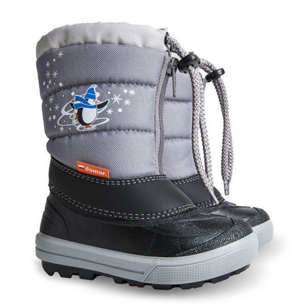 Dětské zimní sněhulky DEMAR-KENNY - šedá tučňák