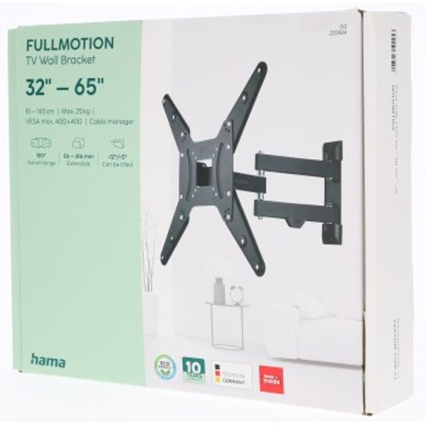 Hama nástěnný držák TV, 400x400, pohyblivý, 25 kg