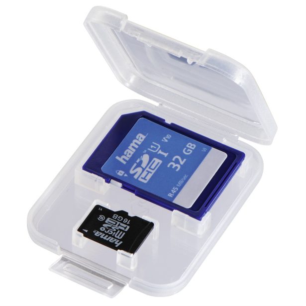 Hama pouzdro na SD a mSD kartu DuoCase, transparentní