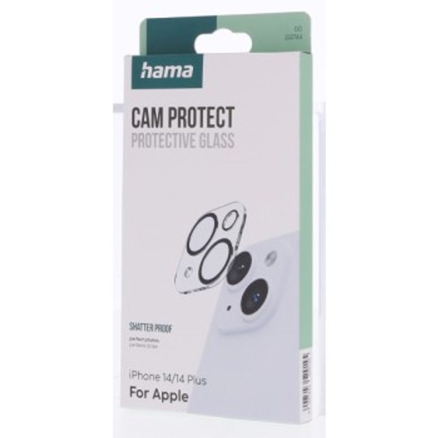 Hama Cam Protect, ochranné sklo fotoaparátu pro Apple iPhone 14/14 Plus, průhledné