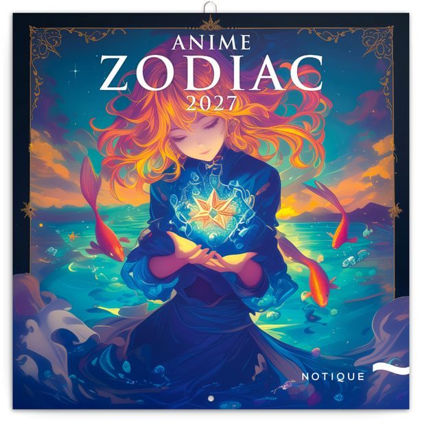 NOTIQUE Poznámkový kalendář Anime Zodiac 2027, 30 x 30 cm