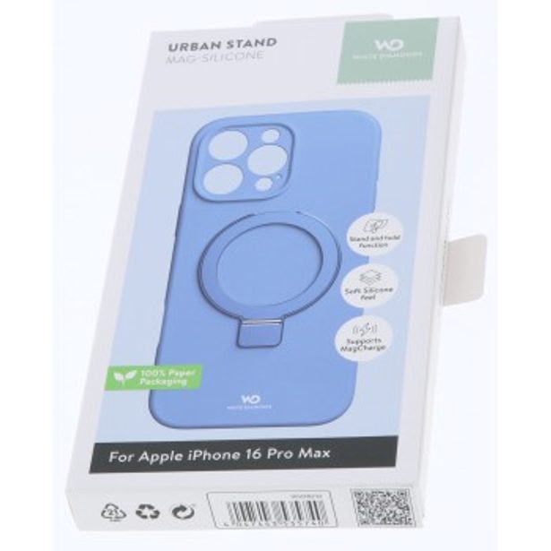 White Diamonds Mag Urban Stand Case, kryt pro Apple iPhone 16 Pro Max, MagSafe kompatibilní, modrý