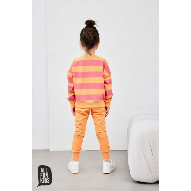 Dívčí teplákové kalhoty AFK - pomerančové
