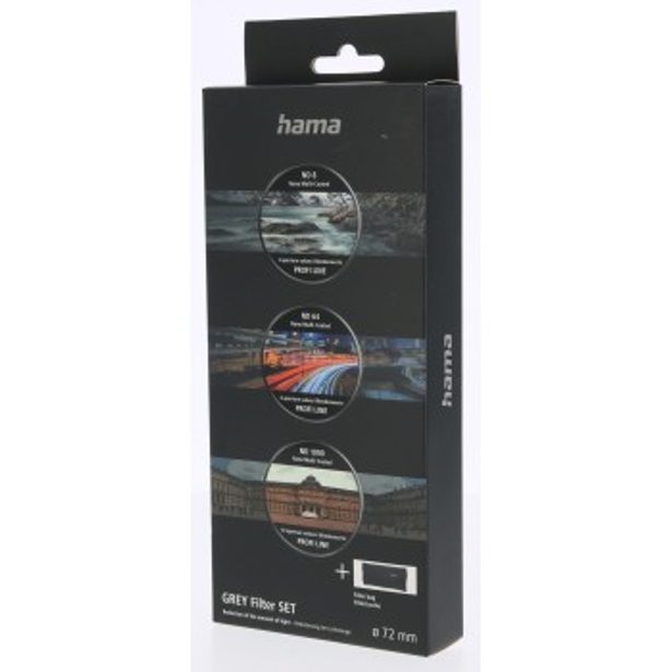Hama set šedých filtrů ND8, ND64, ND1000, průměr 72 mm, pouzdro na filtre