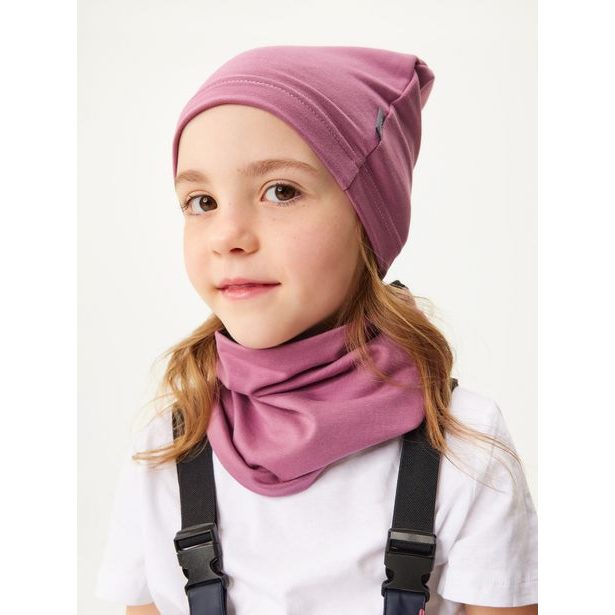 Unuo Dětská čepice z teplákoviny Homeless, Růžová