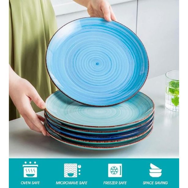 HIT Jídelní sada talířů 18 ks AZURE modrá HT-24327132