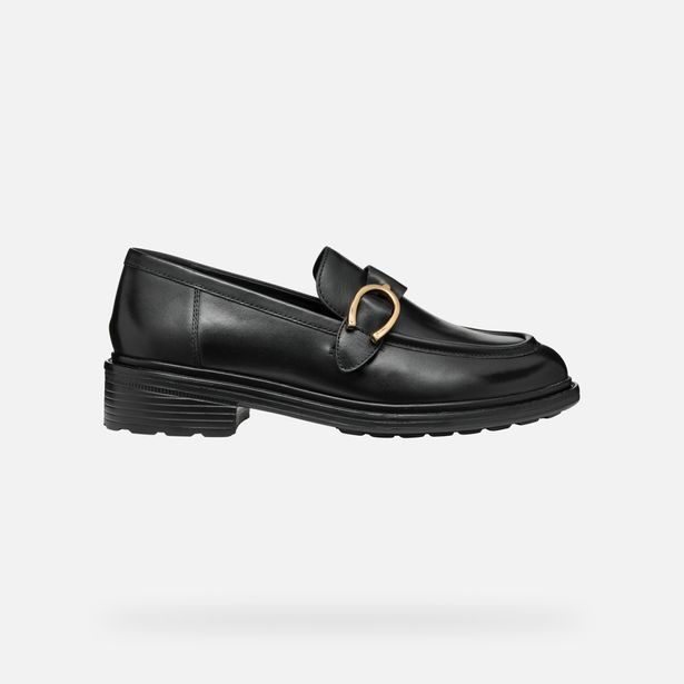 Černé dámské mokasíny Geox Walk Pleasure