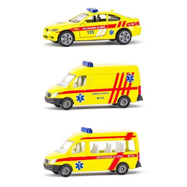 SIKU česká verze - set ambulance sada 3 aut