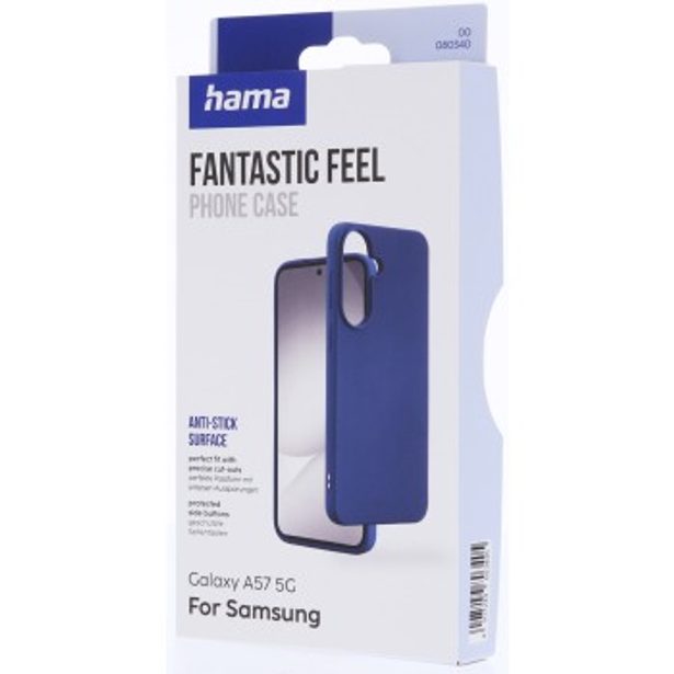 Hama Fantastic Feel, kryt pro Samsung Galaxy A57 5G, hebký povrch, modrý