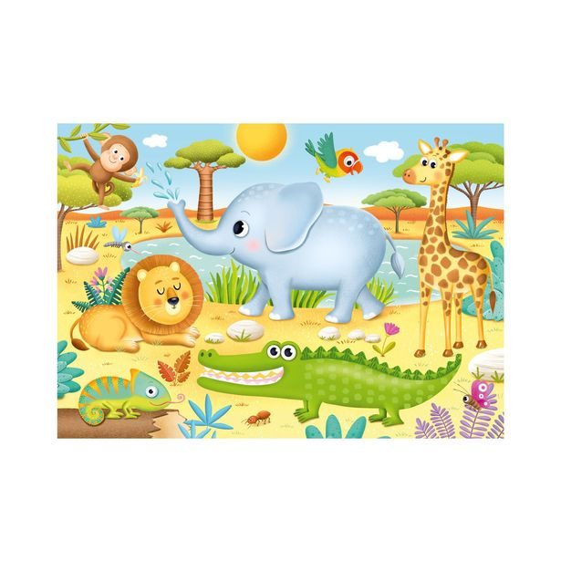 PRVNÍ HRANÍ: AFRICKÁ ZVÍŘÁTKA 15 maxi Puzzle