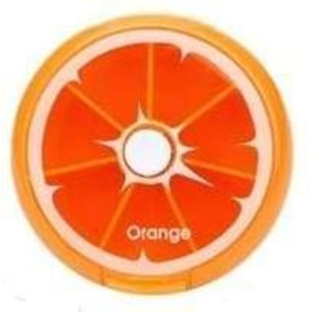 TORO DÁVKOVAČ NA LÉKY KULATÝ MOTIV POMERANČ 9X2,5CM_hamashop