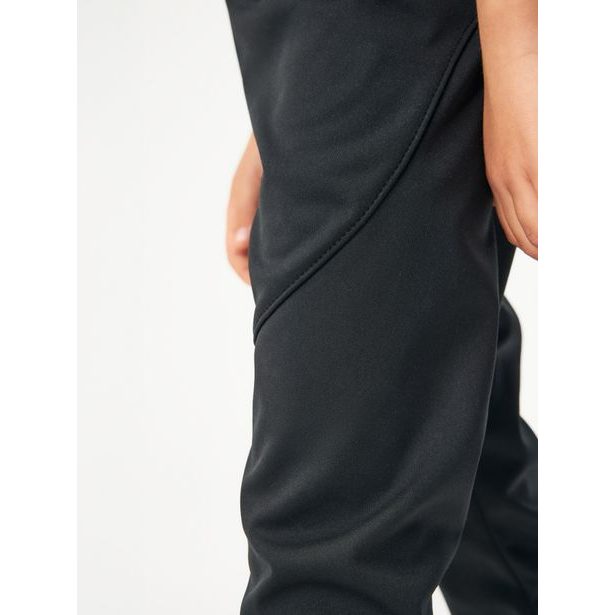 Unuo Dětské softshellové kalhoty s fleecem pružné Sporty, Černá