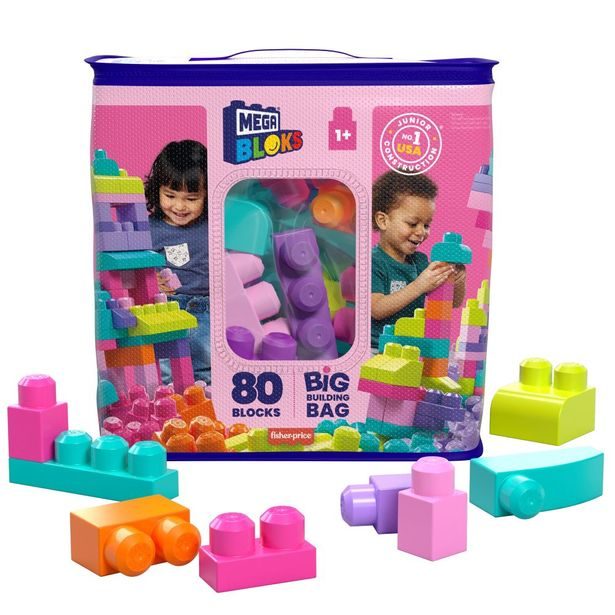 Mega Bloks FB PYTEL KOSTEK (80) růžový