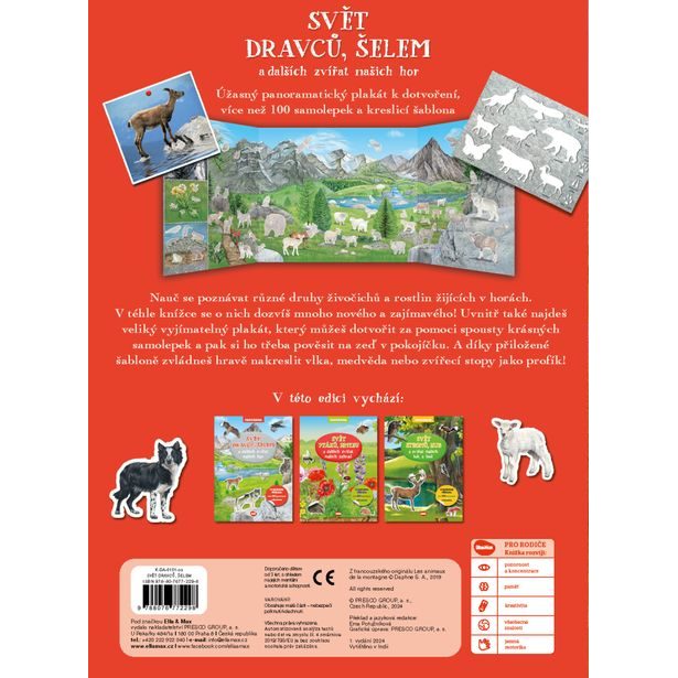SVĚT DRAVCŮ, ŠELEM a dalších zvířat našich hor – Knížka s plakátem a samolepkami