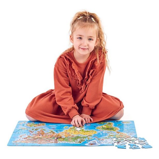 Puzzle - Mapa světa, 160 ks – CZ