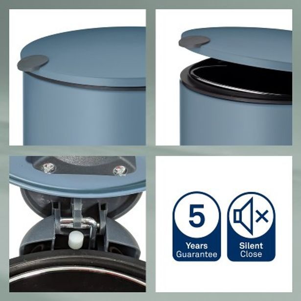 KELA Kosmetický koš nerez MATS 3 l kouřově modrá KL-23609